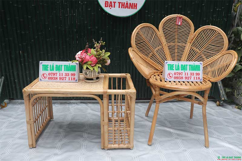 Bộ Bàn Ghế Mây Uống Trà - BBGMUT005